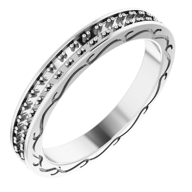 14K White .375 CTW Diamond Round Eternity Band Size 7 Ref 12146581