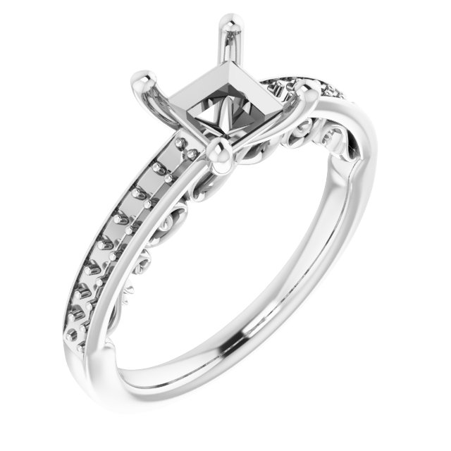 Accented Infinity-Inspired Engagement Ring