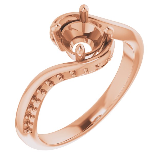 Accented Bypass Engagement Ring