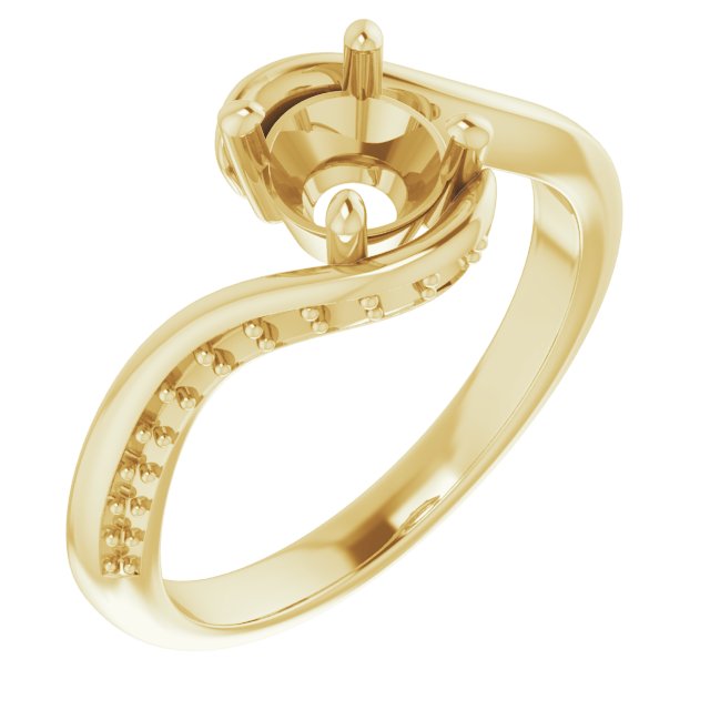 Accented Bypass Engagement Ring
