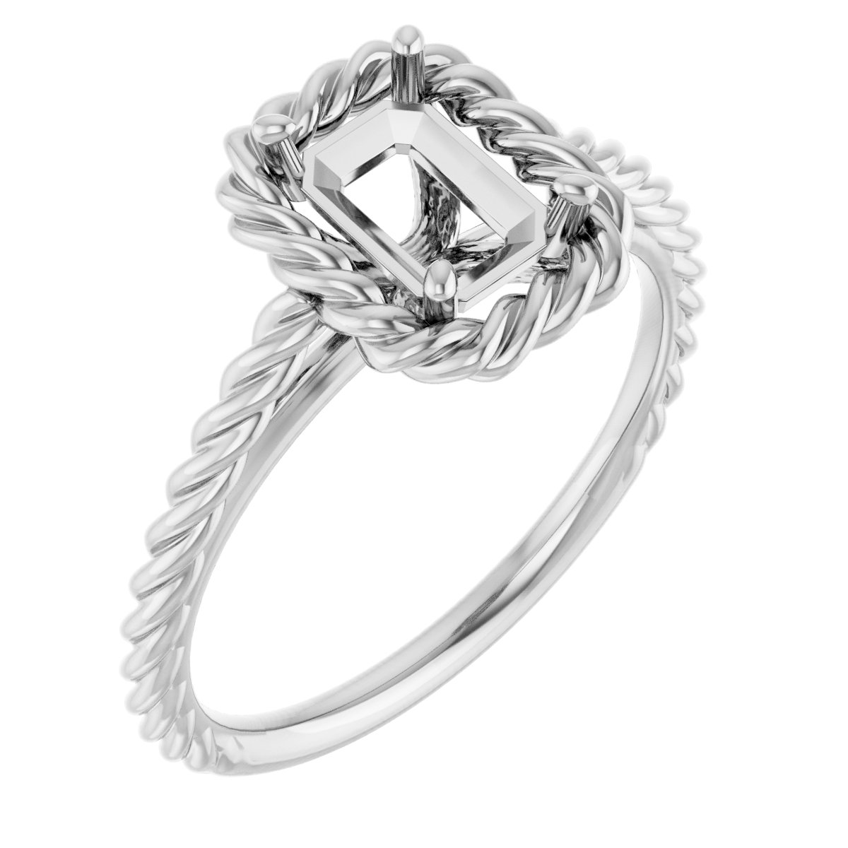 Solitaire Rope Ring