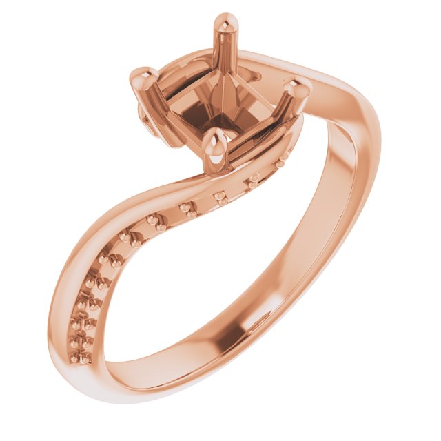 Accented Bypass Engagement Ring