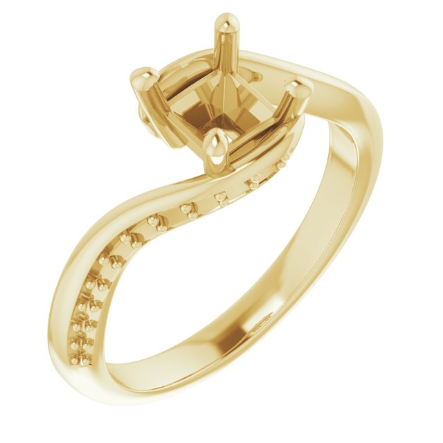 Accented Bypass Engagement Ring