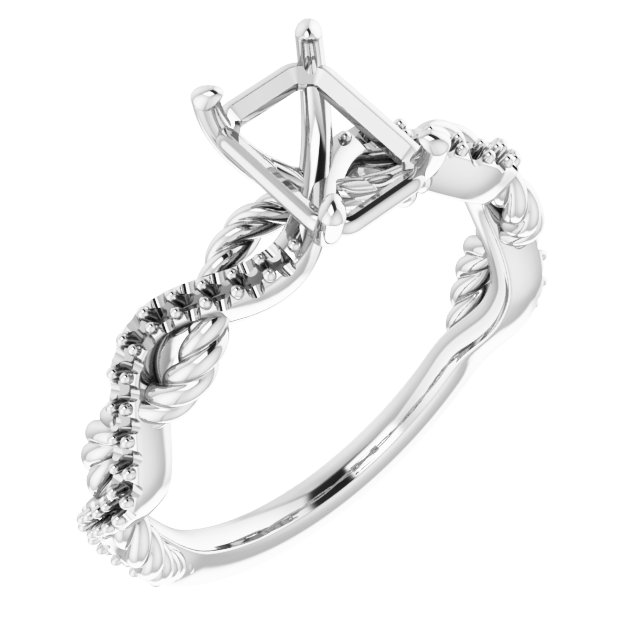 Accented Twisted Engagement Ring