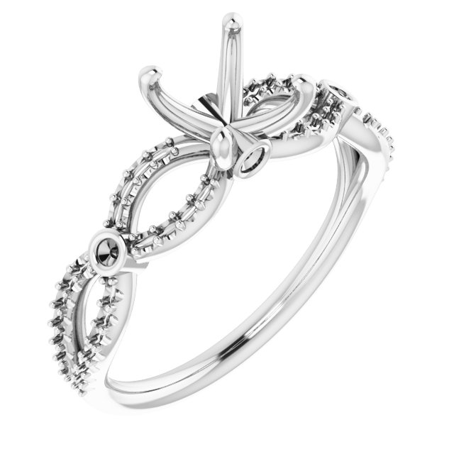 Accented Infinity-Inspired Engagement Ring