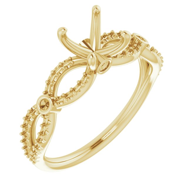 Accented Infinity-Inspired Engagement Ring