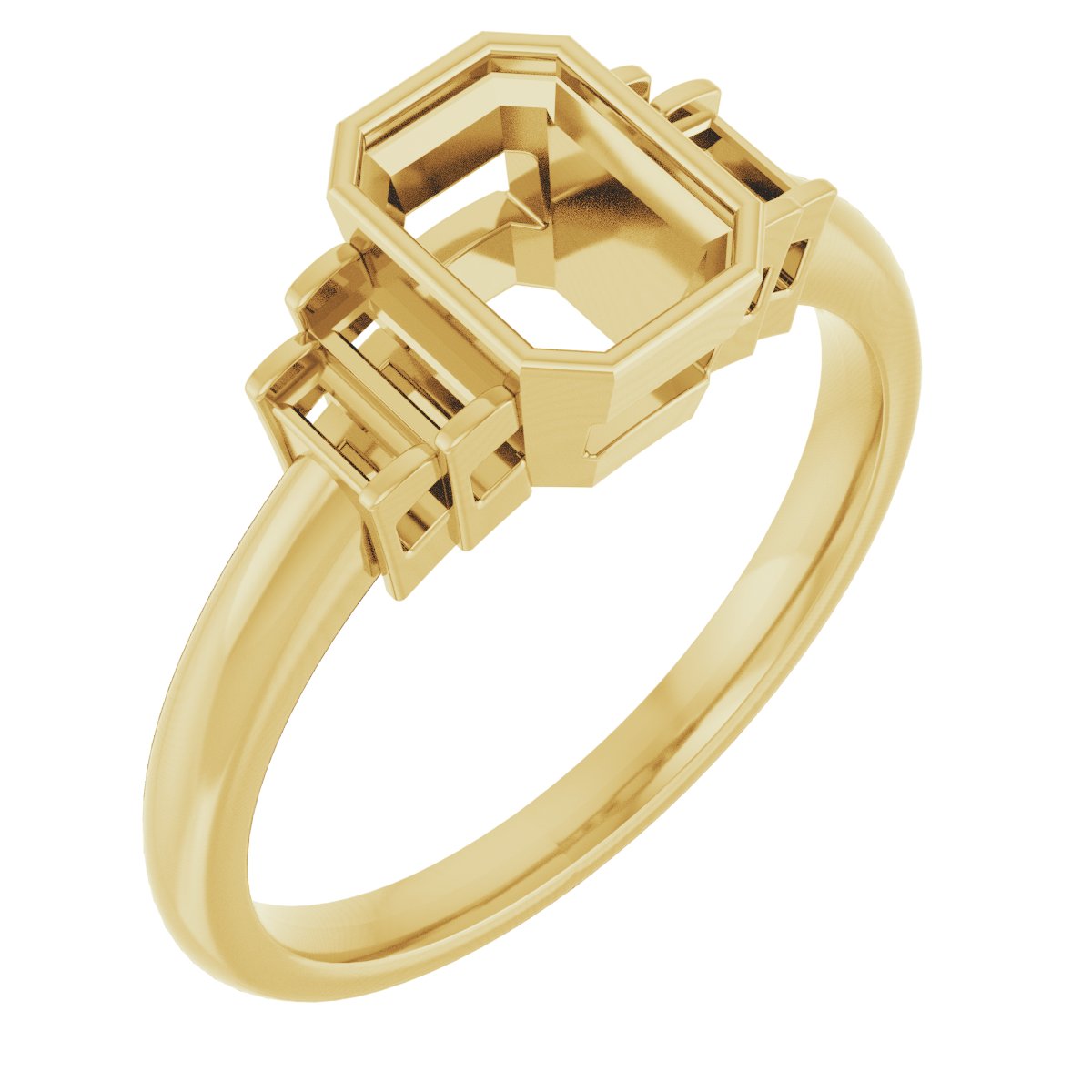 Bezel-Set Accented Engagement Ring or Band
