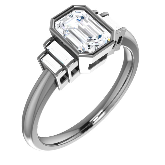 Bezel-Style Engagement Ring or Band