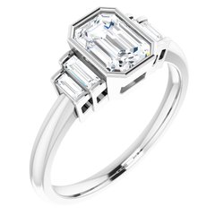 Bezel-Style Engagement Ring alebo Band