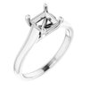 Platinum 6x6 mm Square Solitaire Engagement Ring Mounting Ref 932987