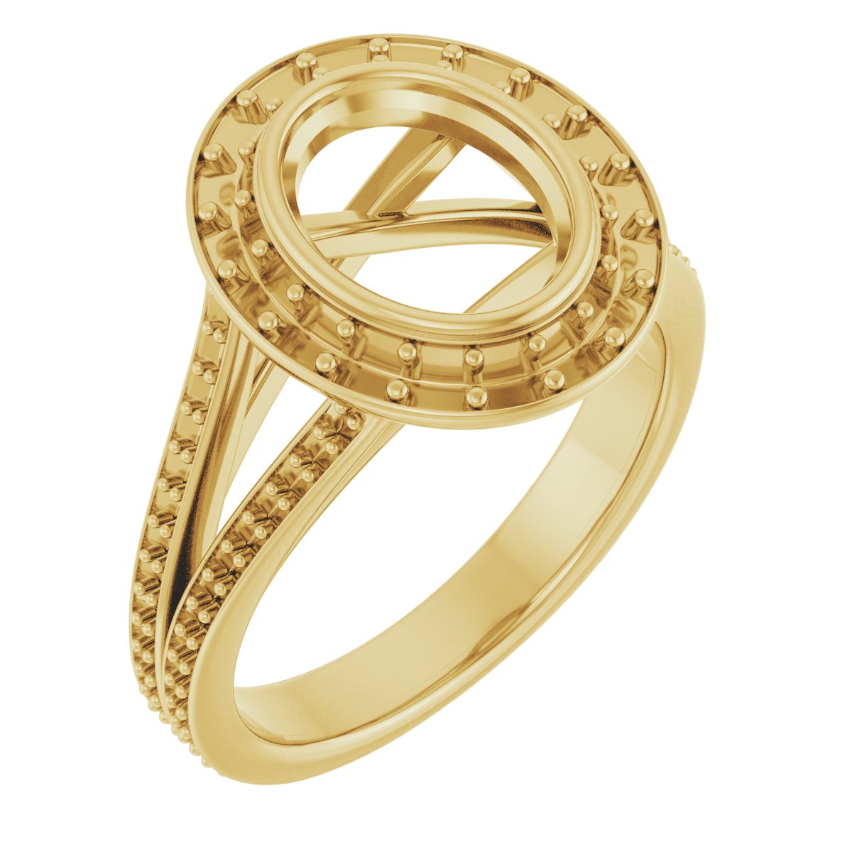 Bezel-Set Halo-Style Engagement Ring