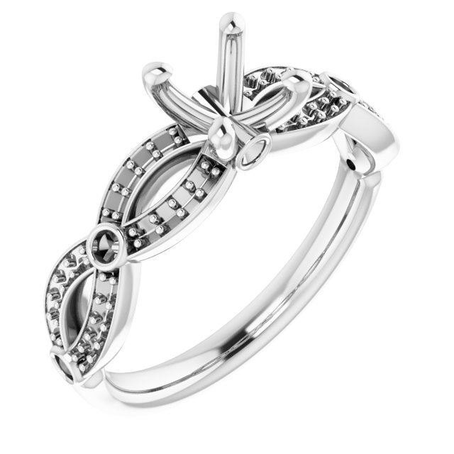 Accented Infinity-Inspired Engagement Ring