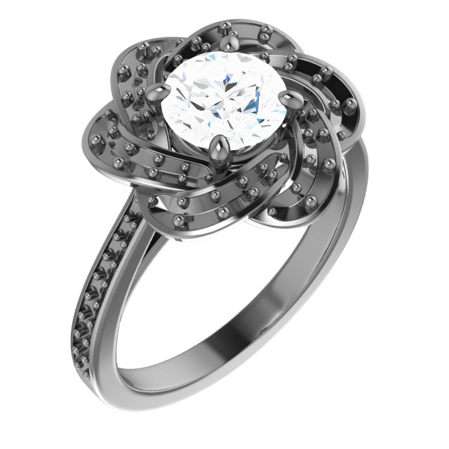 Floral-Style Engagement Ring Mounting