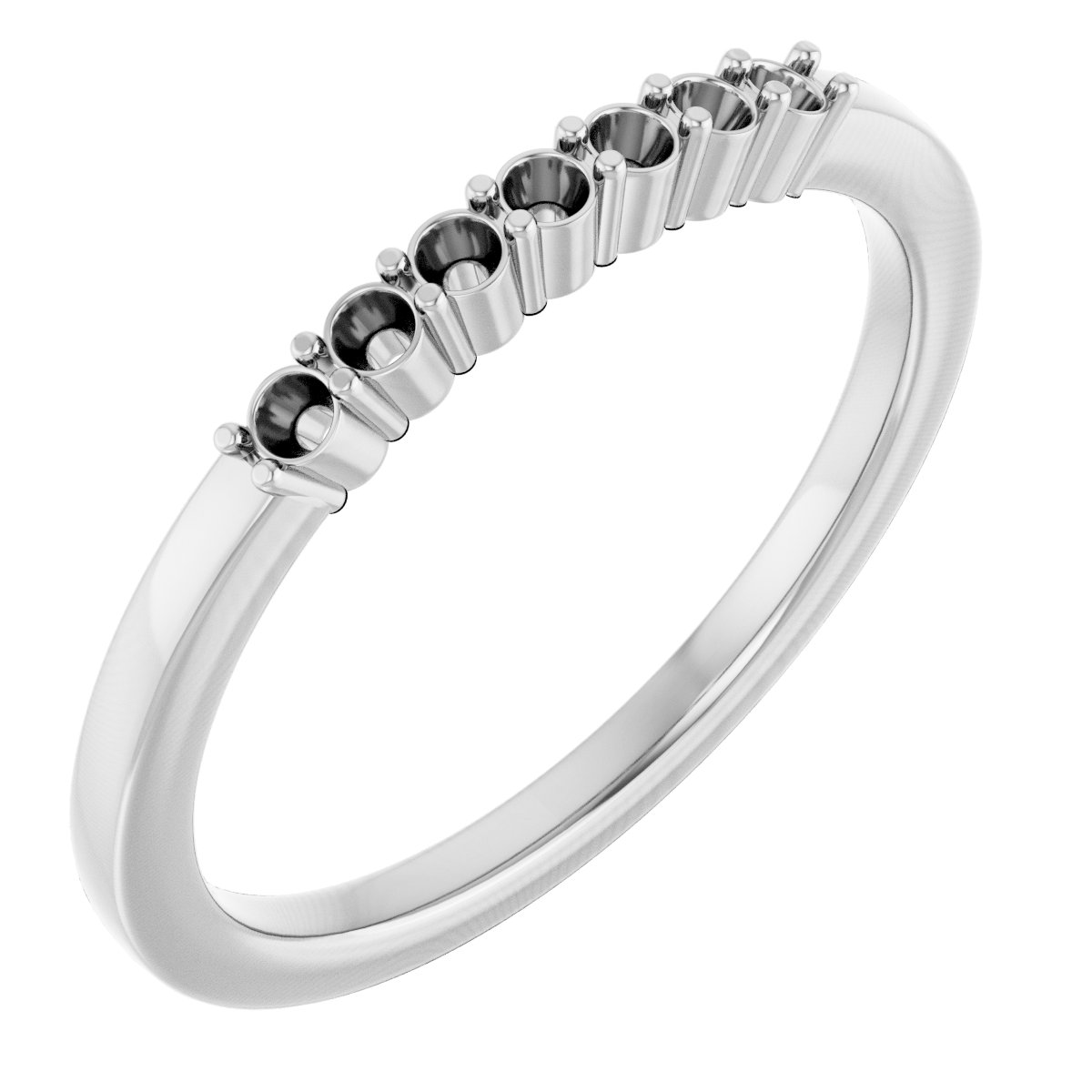 14K White 1/8 CTW Diamond Anniversary Band