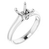 Sterling Silver 7.4 mm Round Solitaire Engagement Ring Mounting