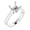 Platinum 8.2 mm Round Solitaire Engagement Ring Mounting
