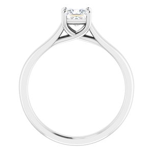 18K White 1/2 CTW Diamond Solitaire Engagement Ring