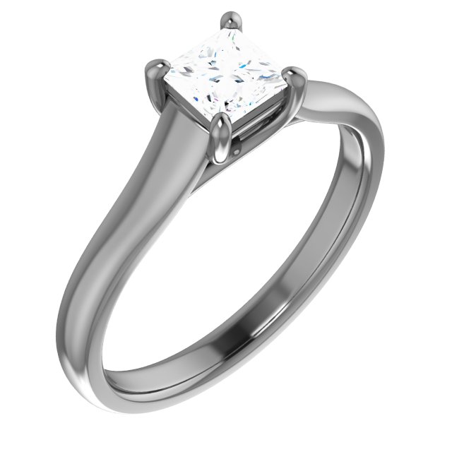 Platinum Bridal Diamond Engagement Ring .5 Carat Ref 629367