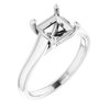 Continuum Sterling Silver 6.5x6.5 mm Square Solitaire Engagement Ring Mounting Ref 4903967