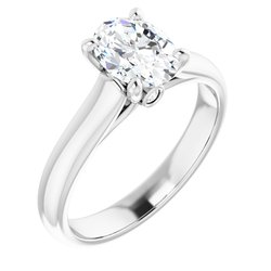 Cathedral Style Solitaire Engagement Ring Mounting