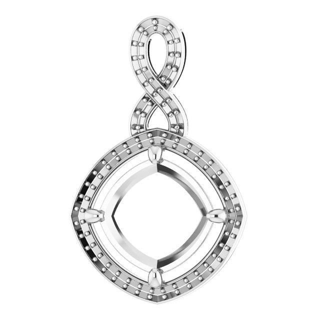 Accented Halo-Style Pendant