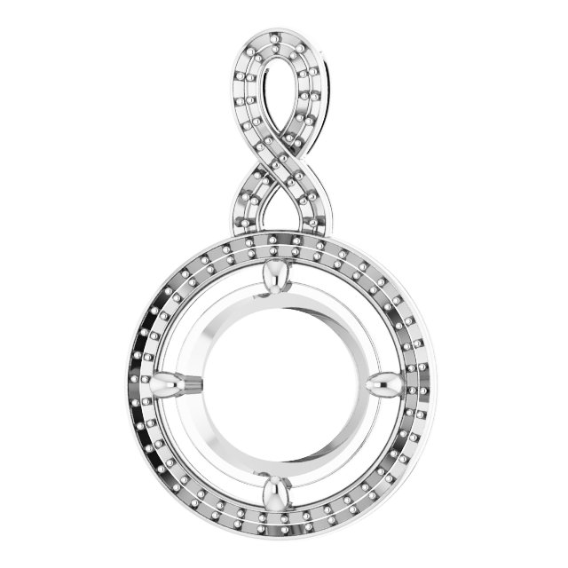 Accented Halo-Style Pendant