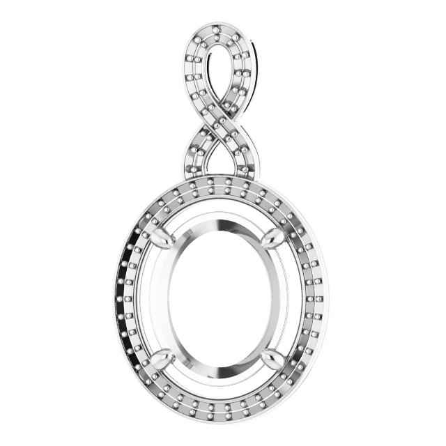 Accented Halo-Style Pendant