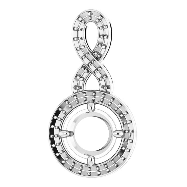 Accented Halo-Style Pendant
