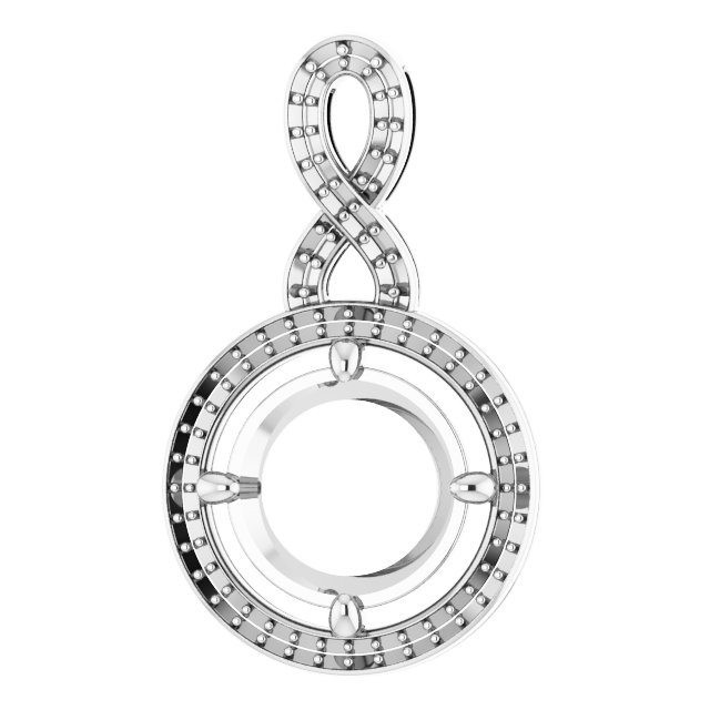Accented Halo-Style Pendant