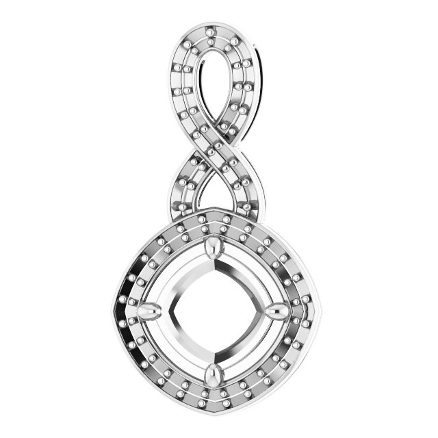Accented Halo-Style Pendant