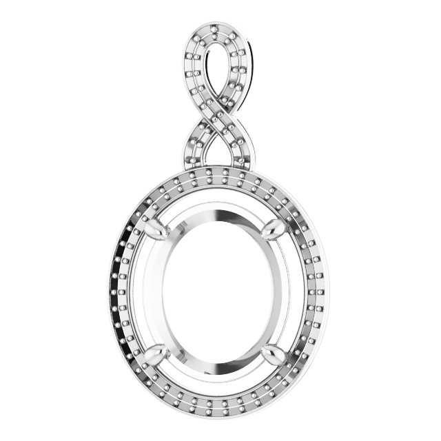 Accented Halo-Style Pendant