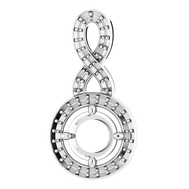 Accented Halo-Style Pendant