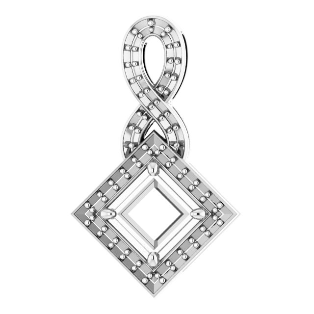 Accented Halo-Style Pendant