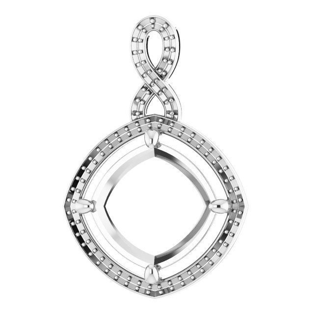 Accented Halo-Style Pendant