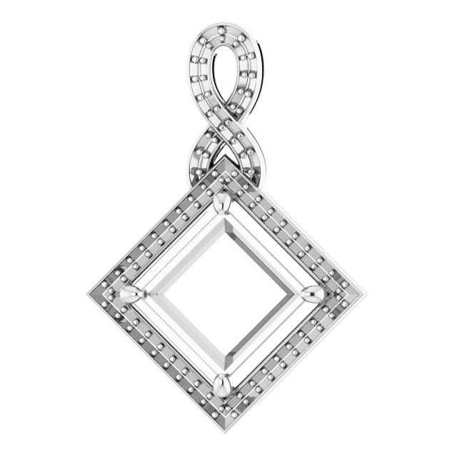 Accented Halo-Style Pendant