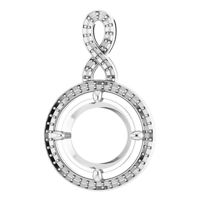 Accented Halo-Style Pendant