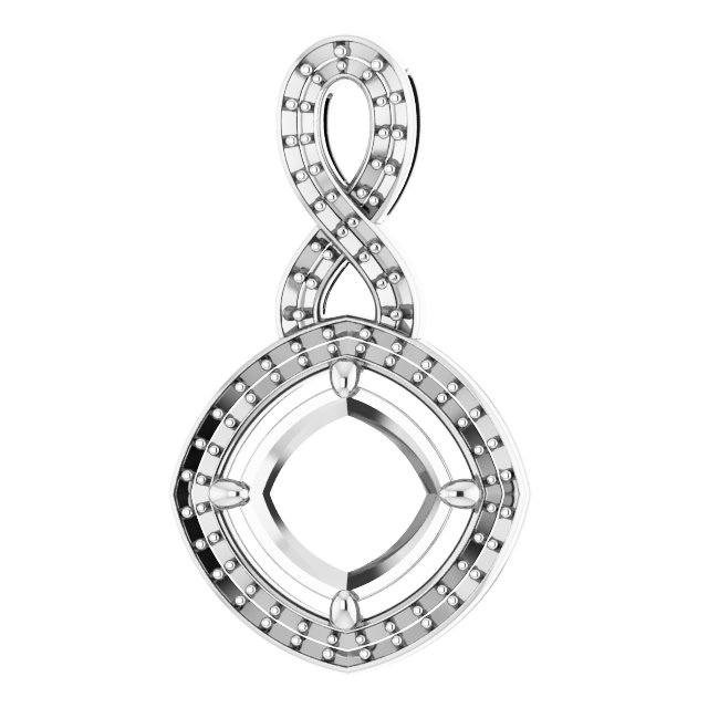 Accented Halo-Style Pendant