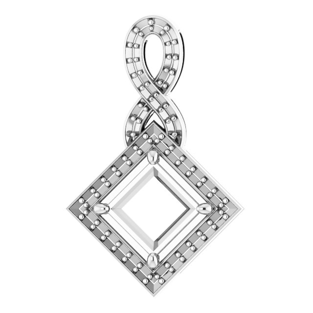 Accented Halo-Style Pendant