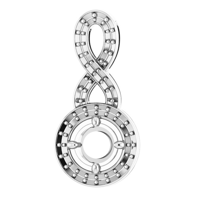 Accented Halo-Style Pendant