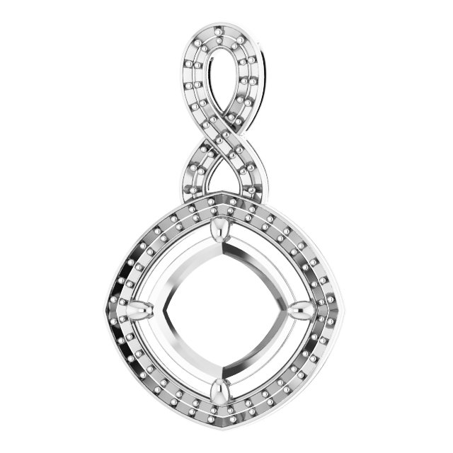 Accented Halo-Style Pendant