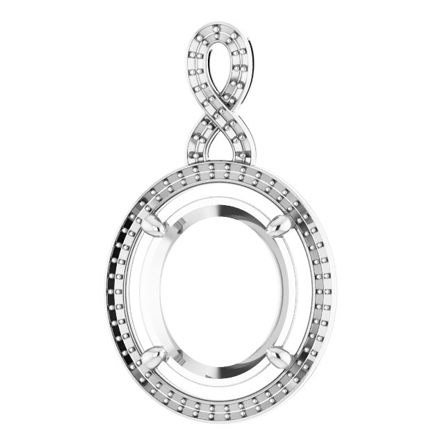 Accented Halo-Style Pendant