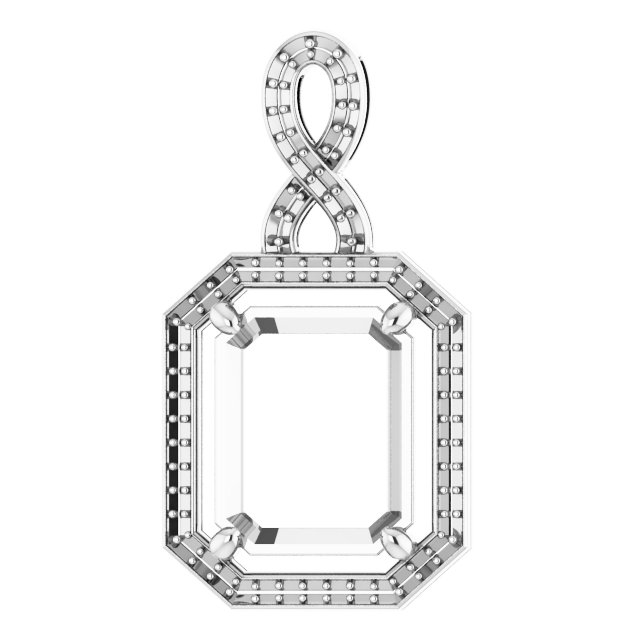 Accented Halo-Style Pendant