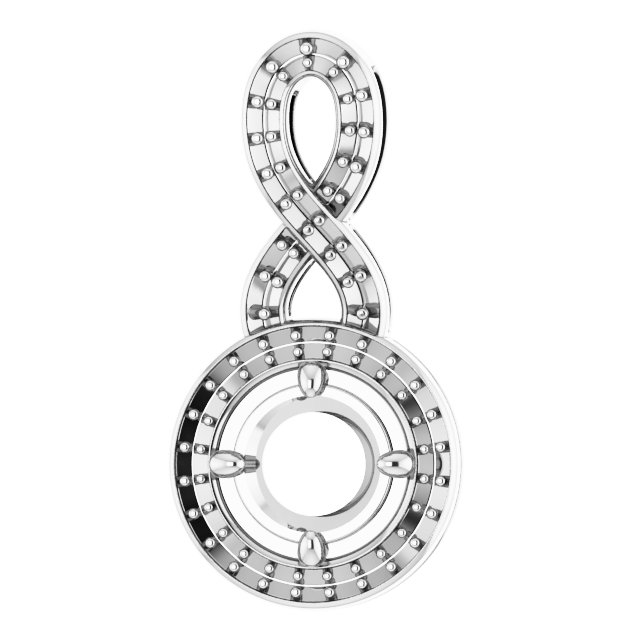 Accented Halo-Style Pendant