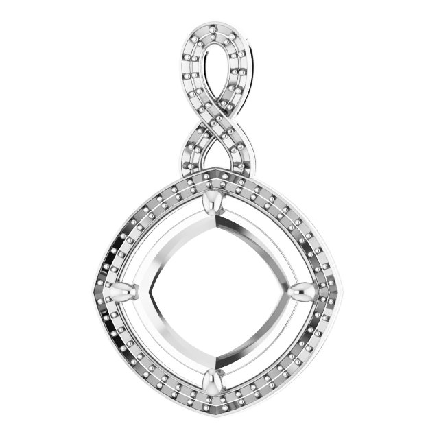 Accented Halo-Style Pendant