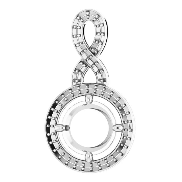 Accented Halo-Style Pendant