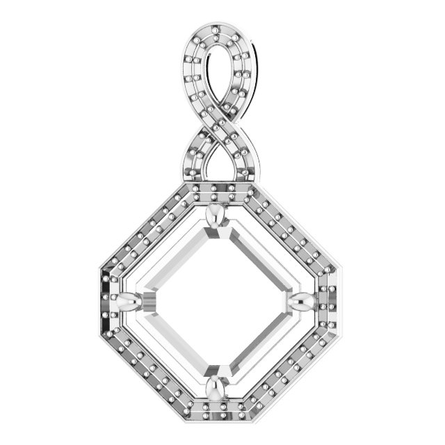 Accented Halo-Style Pendant