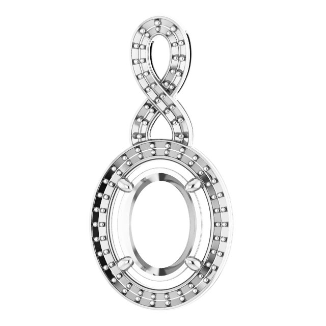 Accented Halo-Style Pendant