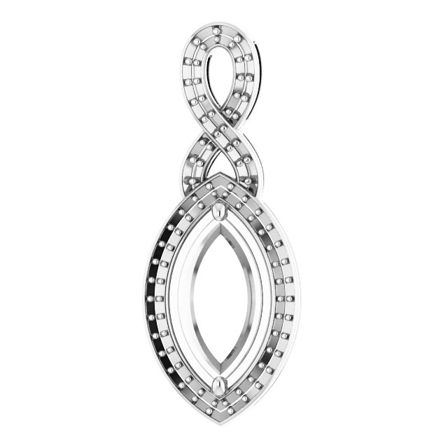 Accented Halo-Style Pendant