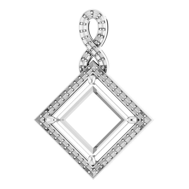 Accented Halo-Style Pendant