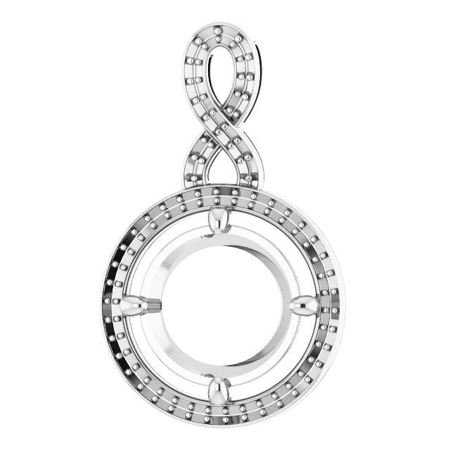 Accented Halo-Style Pendant